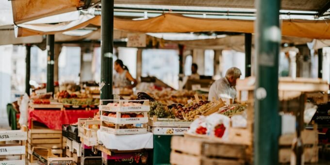 man in fruit market